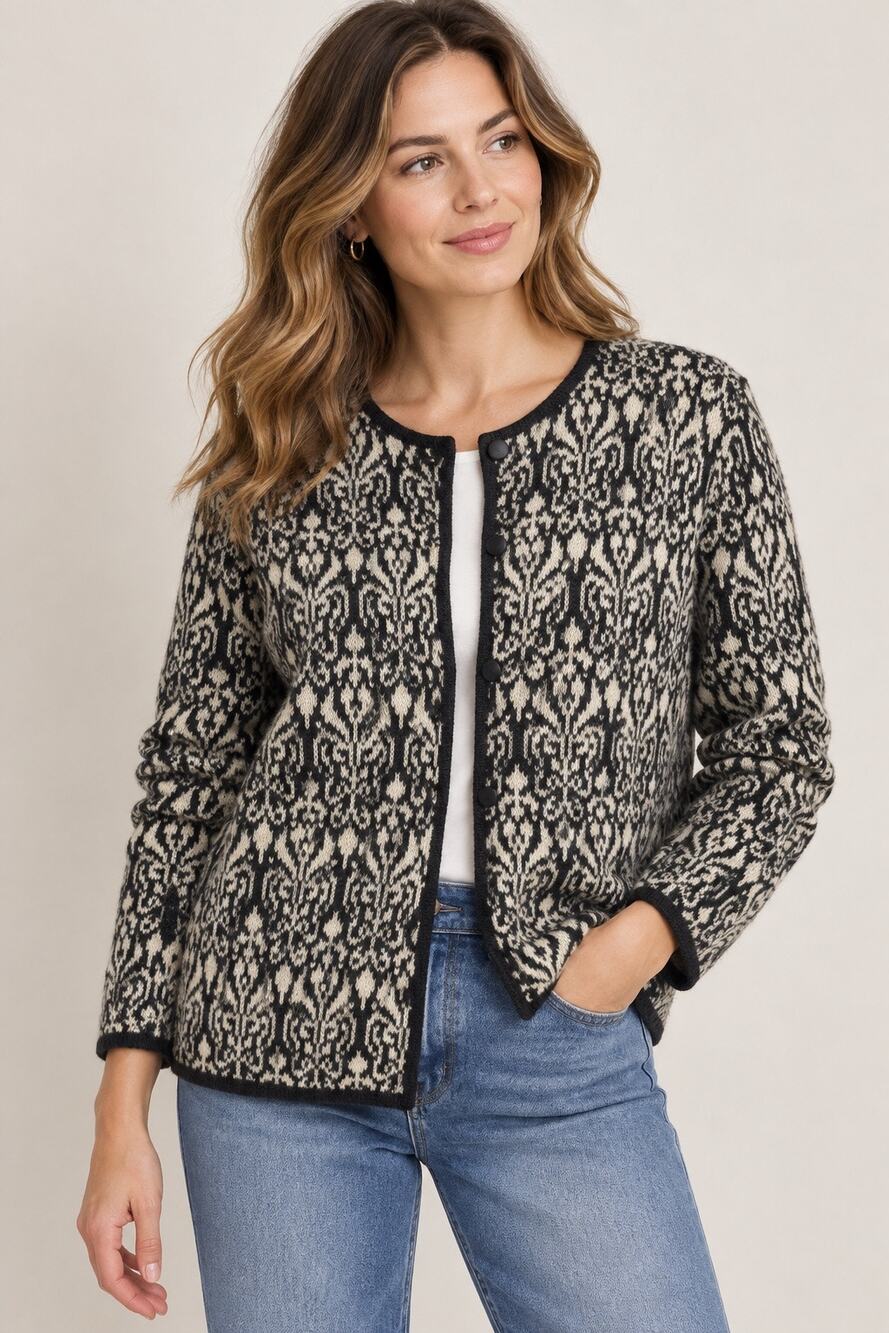 Vintage Karen Scott Wool Cardigan Sweater